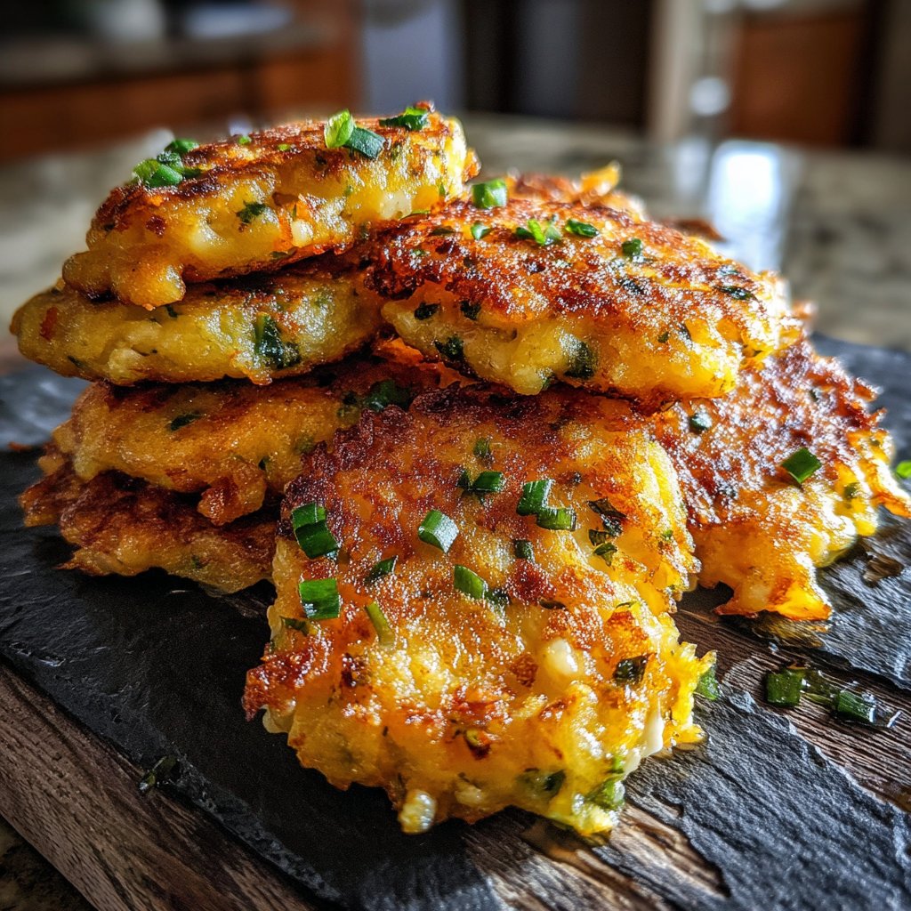 Crispy Potato & Cheddar Fritters