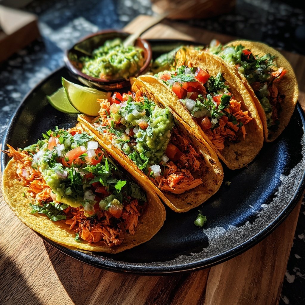 Salmon Tacos with Avocado Salsa