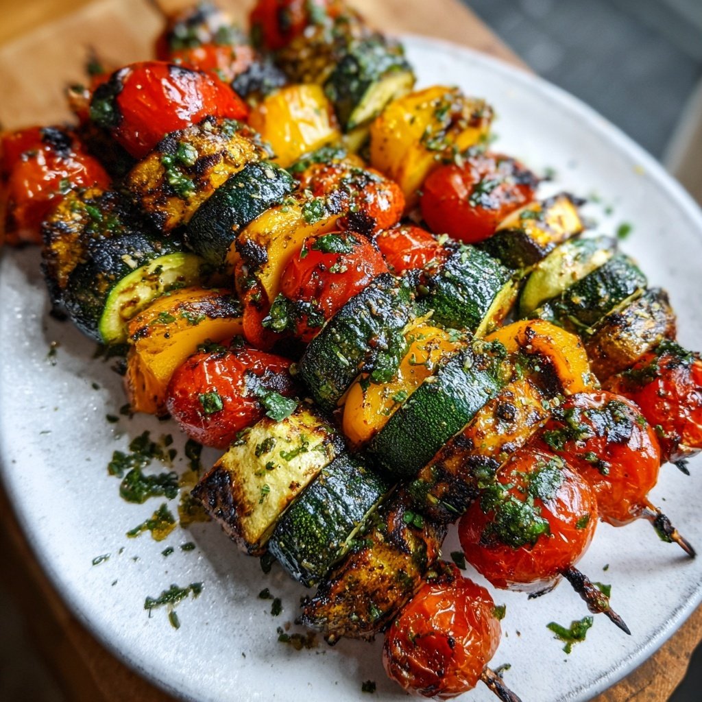 Marinated Italian Vegetable Skewers