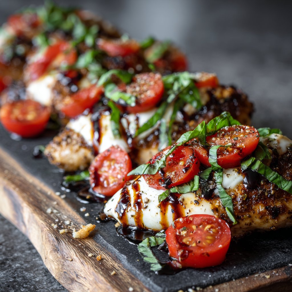 Caprese Chicken with Balsamic Drizzle