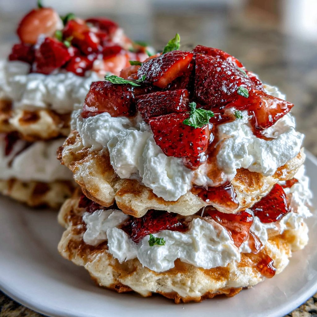 Waffle Strawberry Shortcake Treats