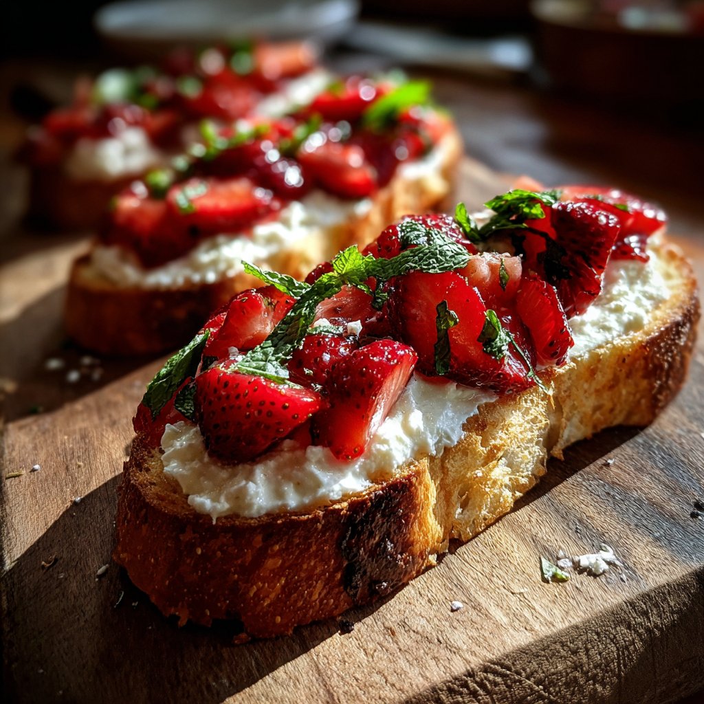 Strawberry Ricotta Toasts