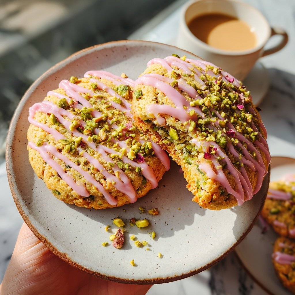 Pistachio and Rose Cookies
