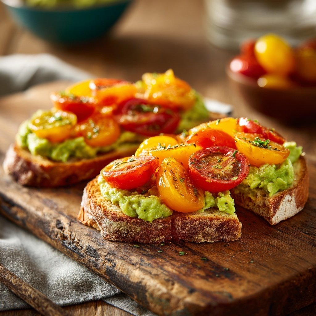 Avocado and Tomato Tartines
